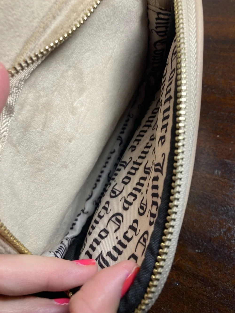 Juicy Couture Cream Juicy Couture Obsession Velour Backpack